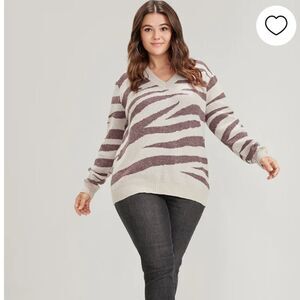 NWT BloomChic animal print sweater 14/XL